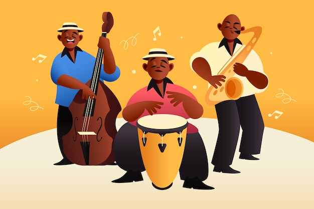 Illustrazione della banda di musica latina