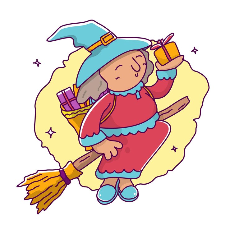 Vettore illustrazione della befana