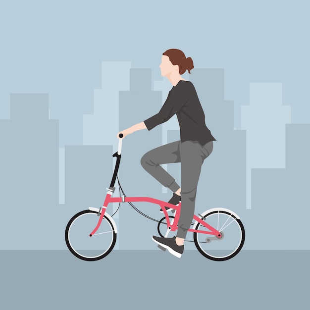 illustrazione della bici pieghevole di giro