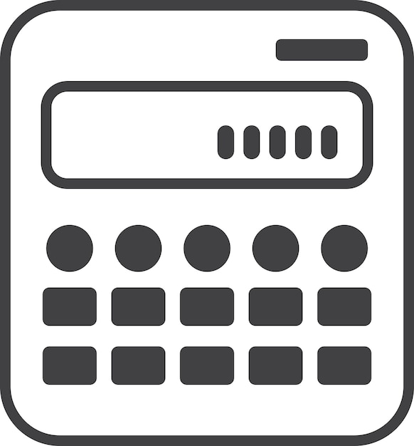 Illustrazione della calcolatrice in stile minimale