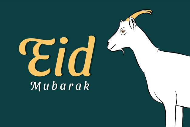 Illustrazione della capra di Eid Mubarak