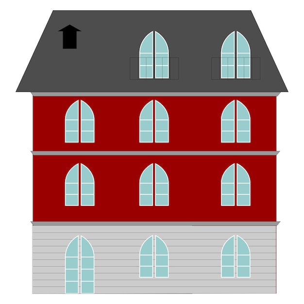 Illustrazione della casa gotica