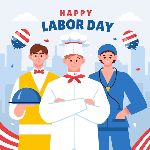 Illustrazione della celebrazione della Festa del Lavoro