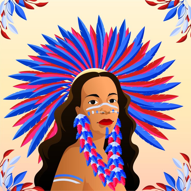 Vettore illustrazione della celebrazione della giornata dei popoli indigeni
