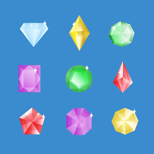 Illustrazione della collezione di diamanti gradienti