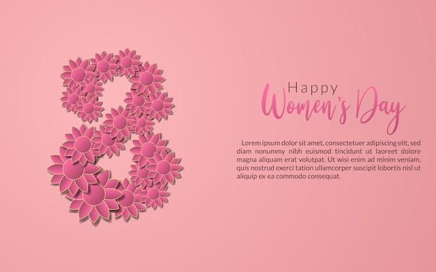 Illustrazione della cultura di celebrazione del regalo femminile di festa della giornata internazionale della giornata della donna del fiore dell'8 marzo