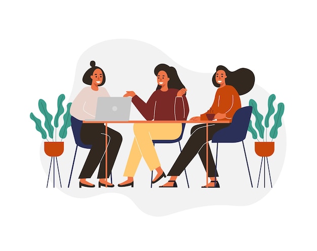 Illustrazione della gente di discussione dell'ufficio