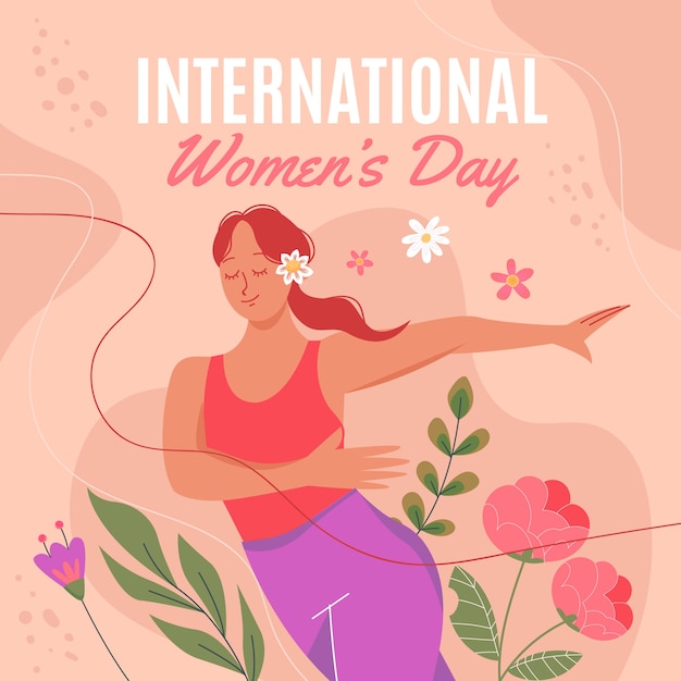 Illustrazione della giornata internazionale della donna piatta