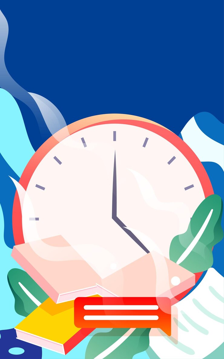 Vettore illustrazione della giornata mondiale del libro esame di ammissione all'università conto alla rovescia gli studenti studiano duro poster