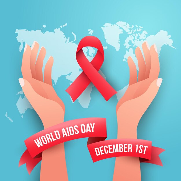 Illustrazione della giornata mondiale dell'AIDS gradiente