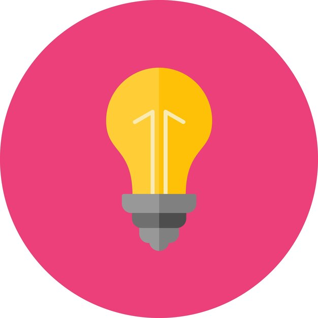 Illustrazione della lampadina piatta
