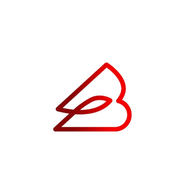 Illustrazione della lettera iniziale B per il design del logo tecnologico 2