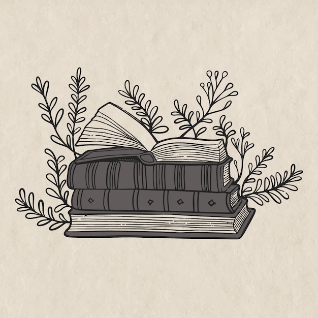 Illustrazione della letteratura disegnata a mano