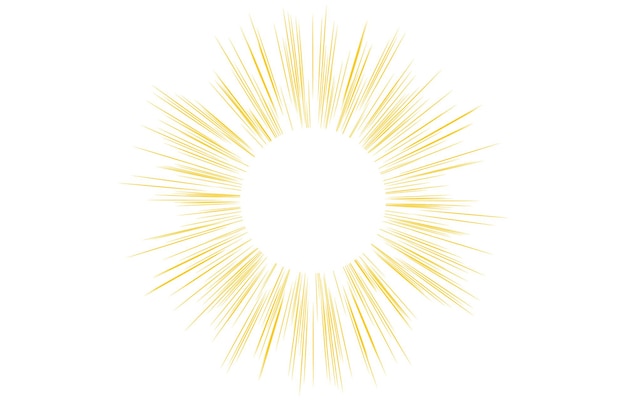 Illustrazione della linea concentrata gialla del materiale di fondo