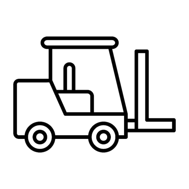 Illustrazione della linea del carrello elevatore