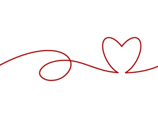 Illustrazione della linea del cuore per il giorno di San Valentino