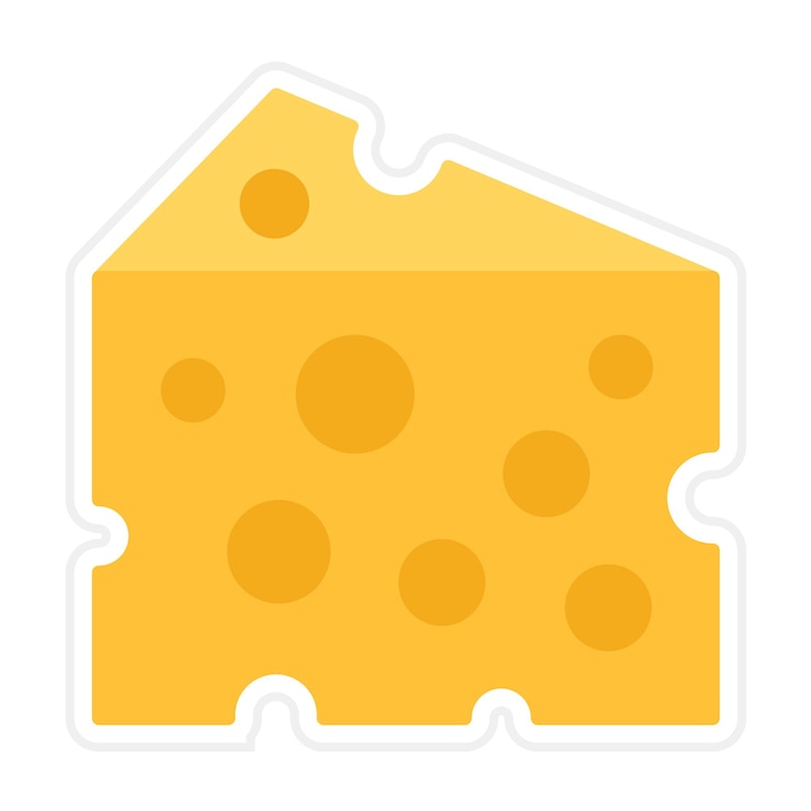 Vettore illustrazione della linea del formaggio