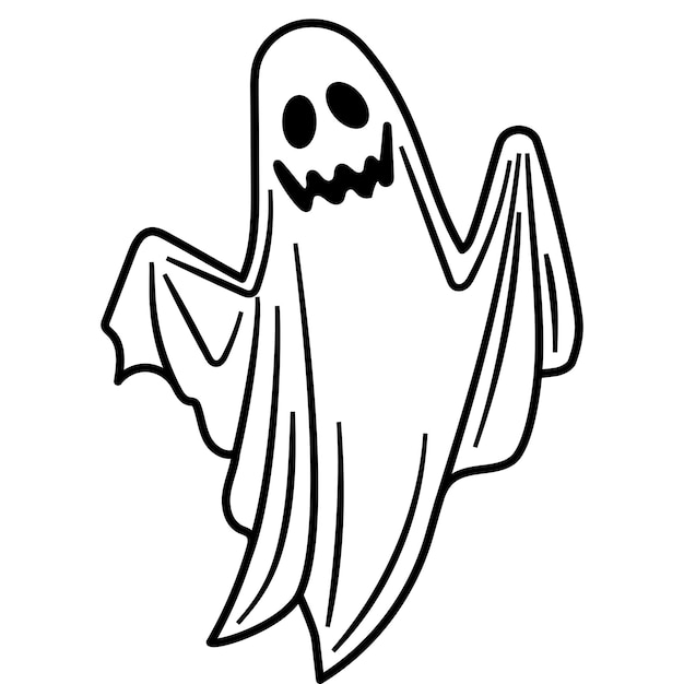 Illustrazione della linea fantasma di Halloween