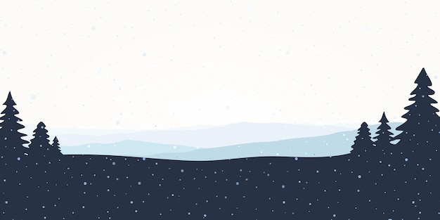 Illustrazione della natura di vista panoramica delle montagne
