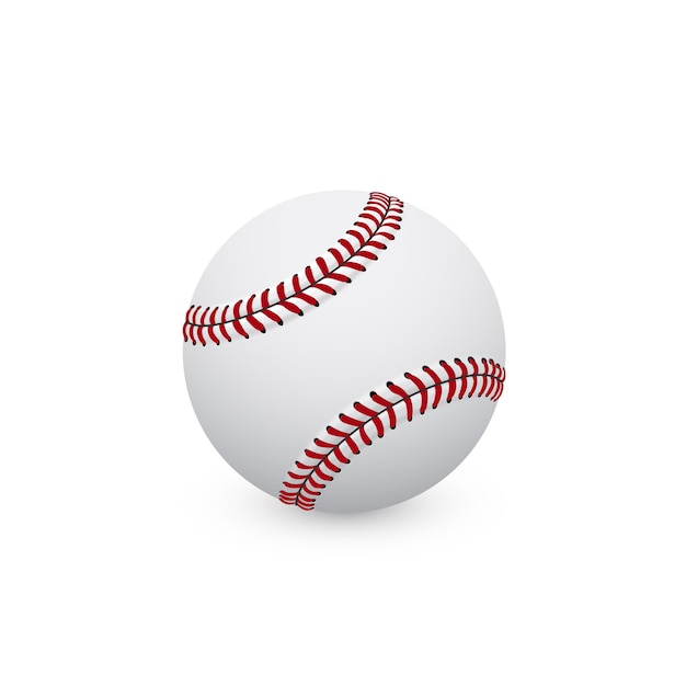 illustrazione della palla da baseball su sfondo bianco