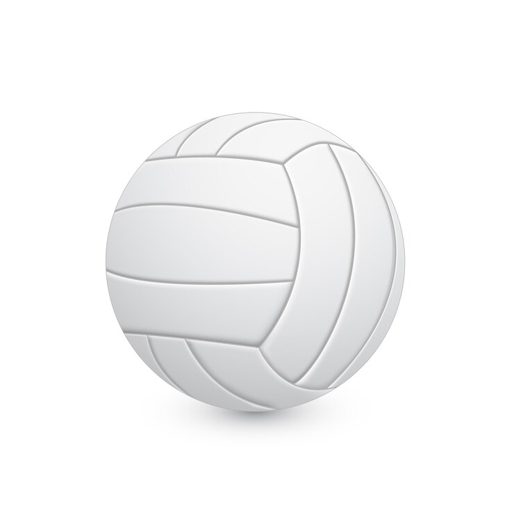 illustrazione della palla da pallavolo su sfondo bianco