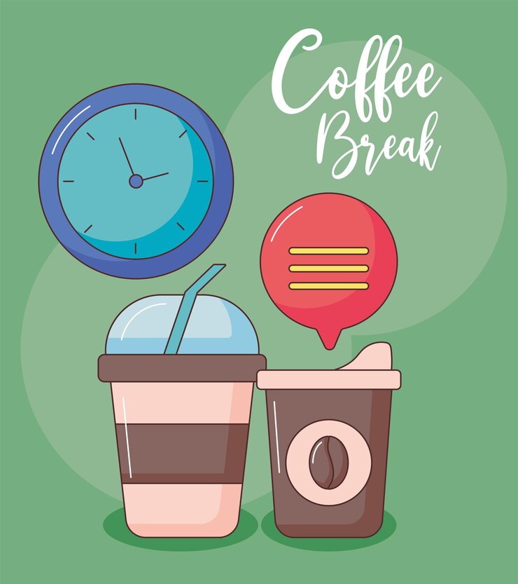 Vettore illustrazione della pausa caffè