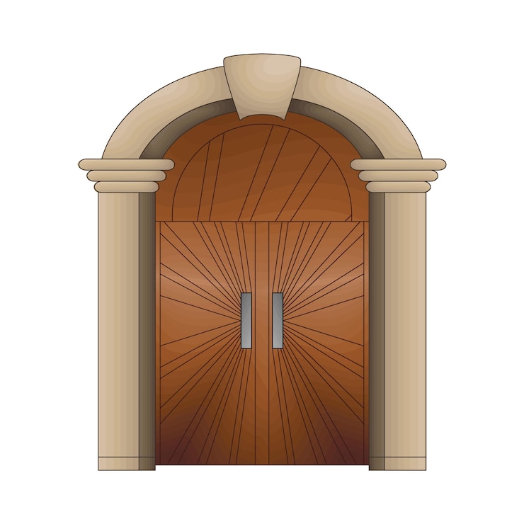 Vettore illustrazione della porta