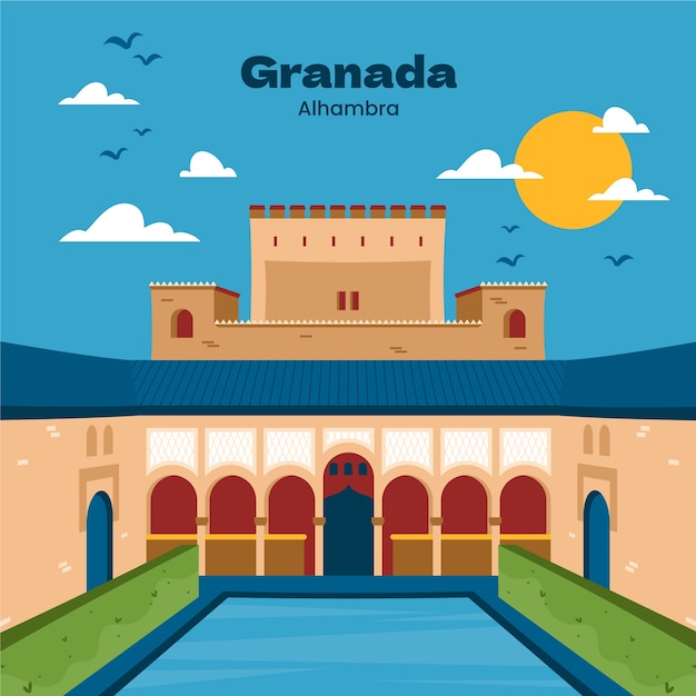 Illustrazione della posizione di viaggio disegnata a mano