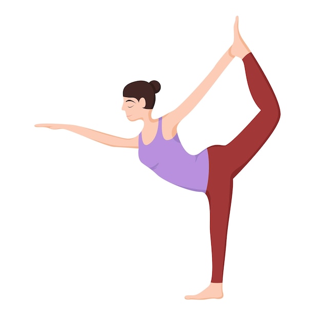 Illustrazione della postura di yoga piatta