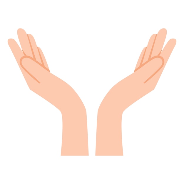 Illustrazione della postura flatta della mano
