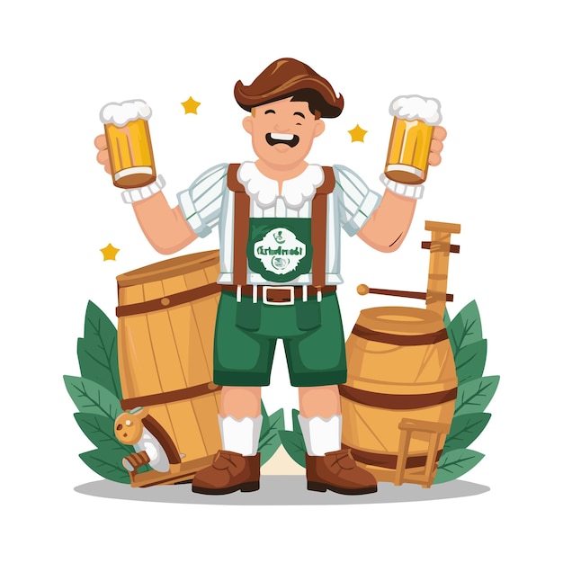 Illustrazione della pricessa dell'Oktoberfest