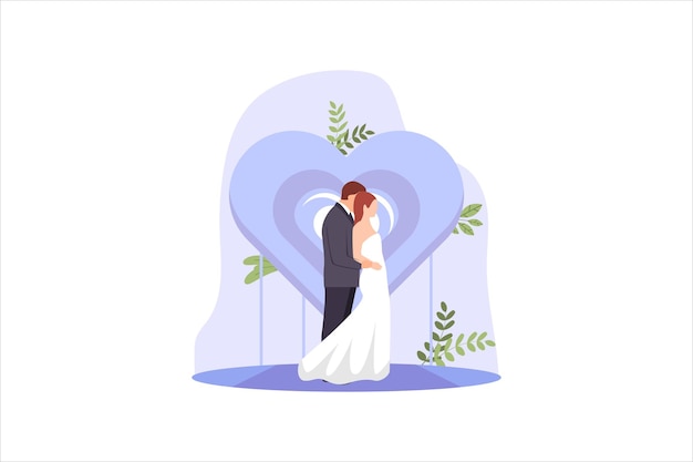 Illustrazione della progettazione dell'appartamento per la festa nuziale