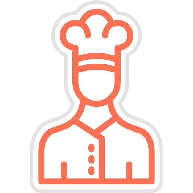 Illustrazione della progettazione dell'icona Chef Vector