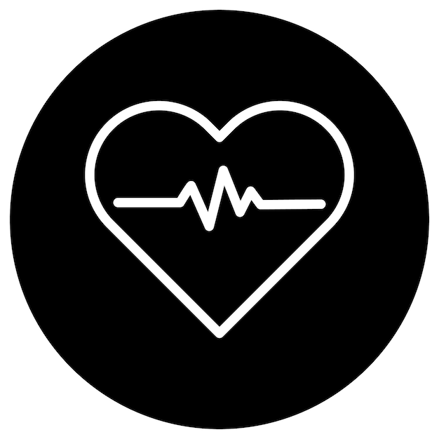 Illustrazione della progettazione dell'icona del vettore del cuore