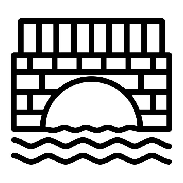 Illustrazione della progettazione dell'icona vettoriale del ponte