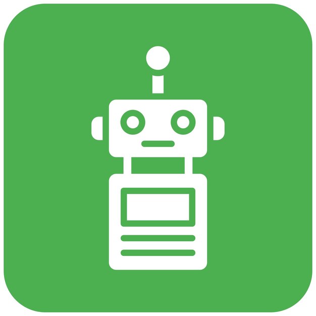 Illustrazione della progettazione dell'icona vettoriale del robot