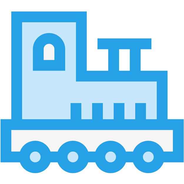Illustrazione della progettazione dell'icona vettoriale del treno