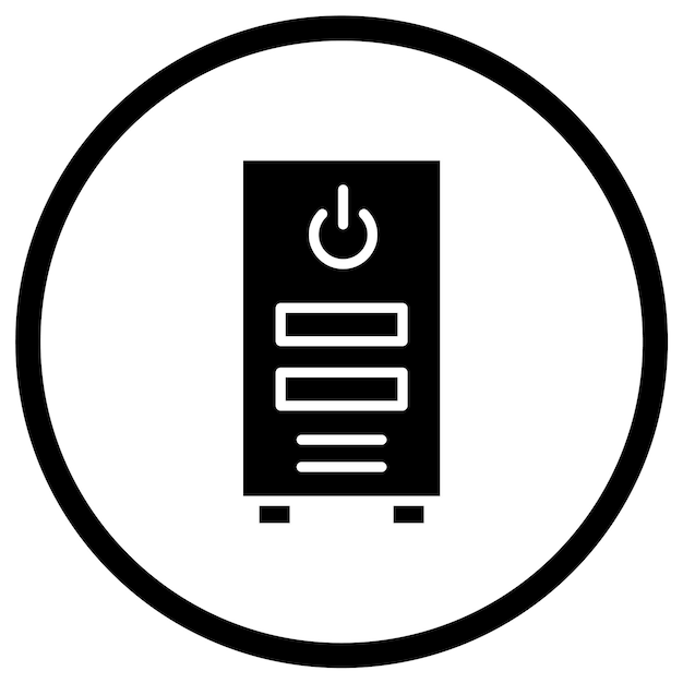 Illustrazione della progettazione dell'icona vettoriale della CPU
