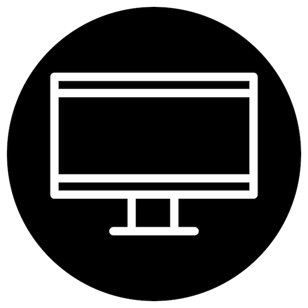Illustrazione della progettazione dell'icona vettoriale LCD