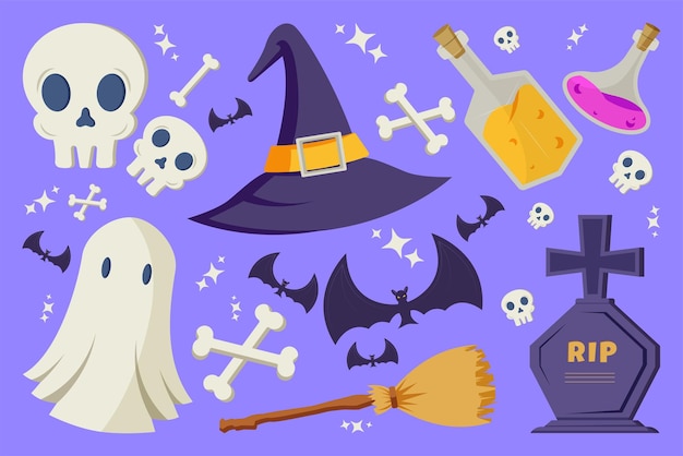 Illustrazione della raccolta di grafica vettoriale di Halloween