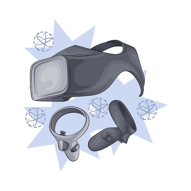 Vettore illustrazione della realtà virtuale