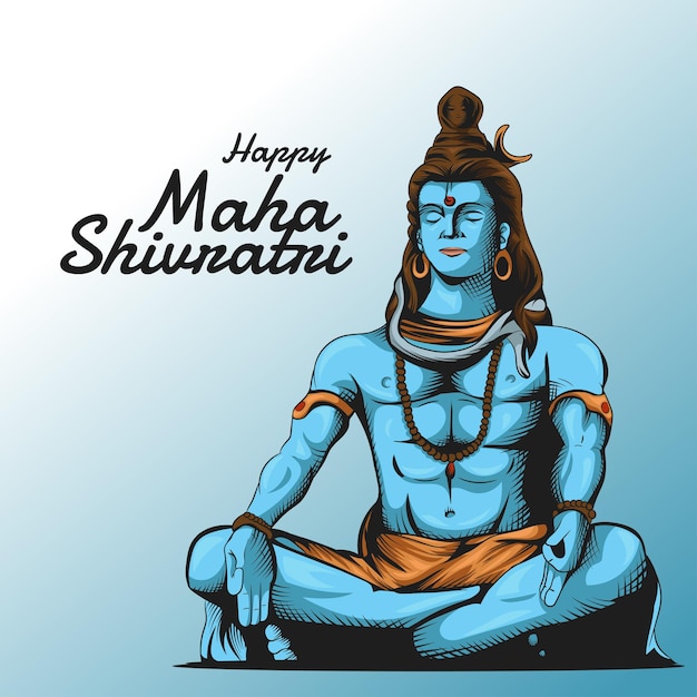 Illustrazione della religione indù Felice Maha Shivratri Maha Shivaratri Festival