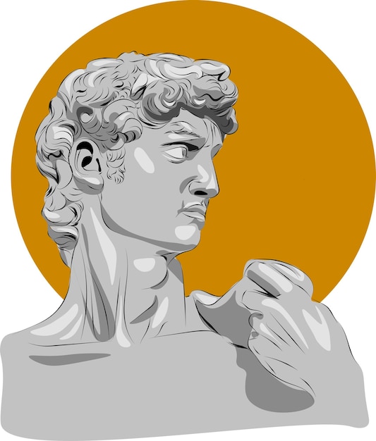 Illustrazione della scultura David Michelangelo