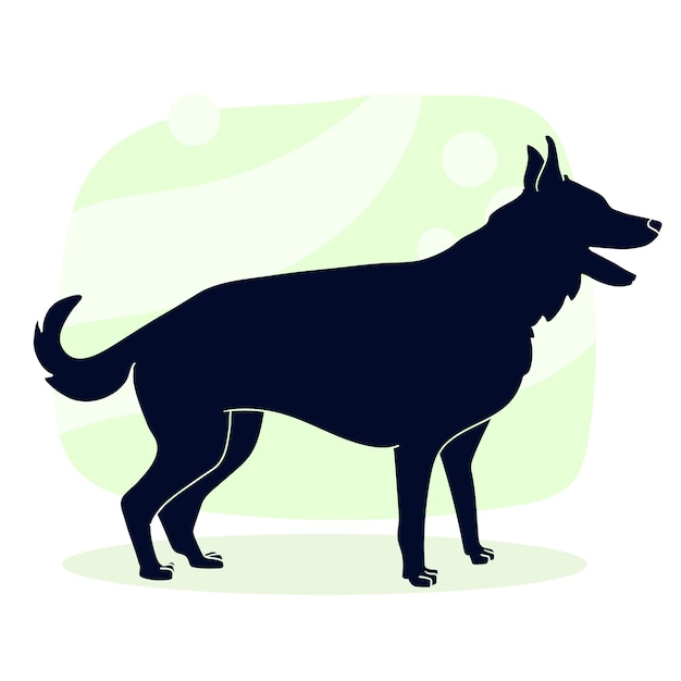 Illustrazione della siluetta animale disegnata a mano