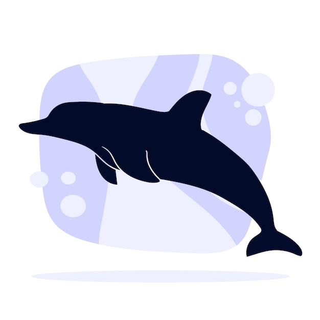 Illustrazione della siluetta animale disegnata a mano