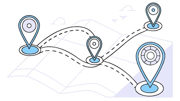 Illustrazione della tabella di marcia del progetto Milestone amp Workflow Visualizer Vector Graphic