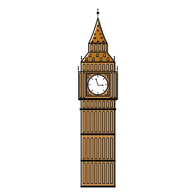 illustrazione della torre del Big Ben su uno sfondo semplice