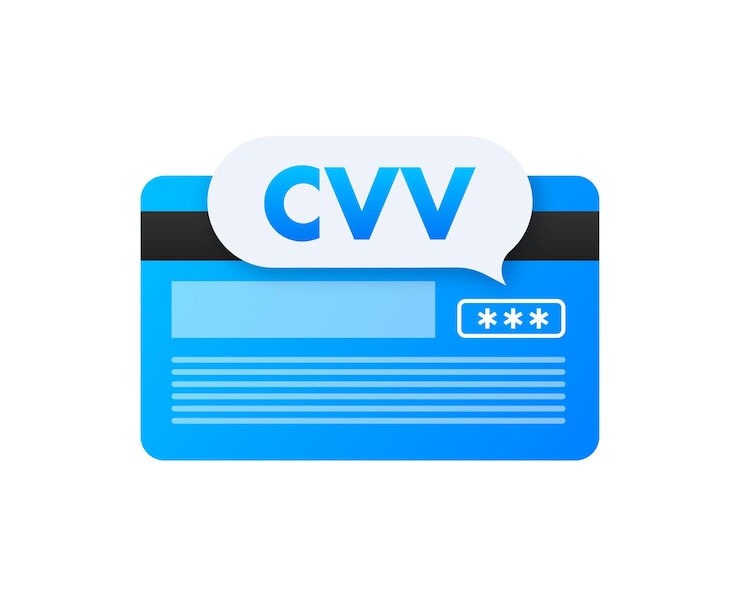 Vettore illustrazione delle azione di vettore dell'etichetta finanziaria del codice cvv sicuro della carta di credito