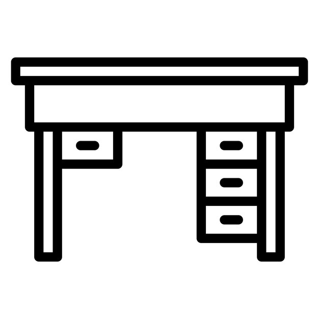 Illustrazione delle icone vettoriali della tabella del set di icone interne