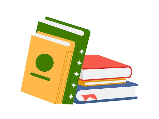 Illustrazione delle pile di libri
